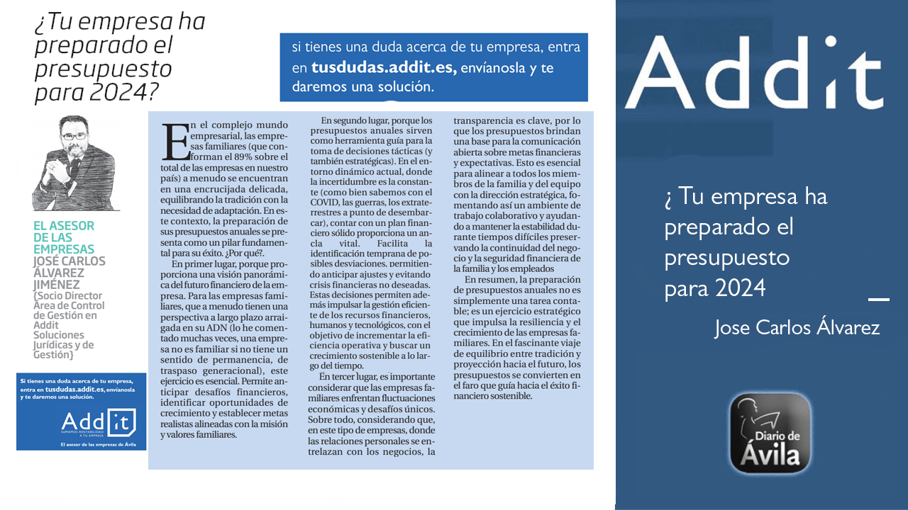 ¿Tu empresa ha preparado el presupuesto para 2024?